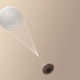 Artist’s rendering of Schiaparelli with parachute deployed. Image: ESA/ATG medialab